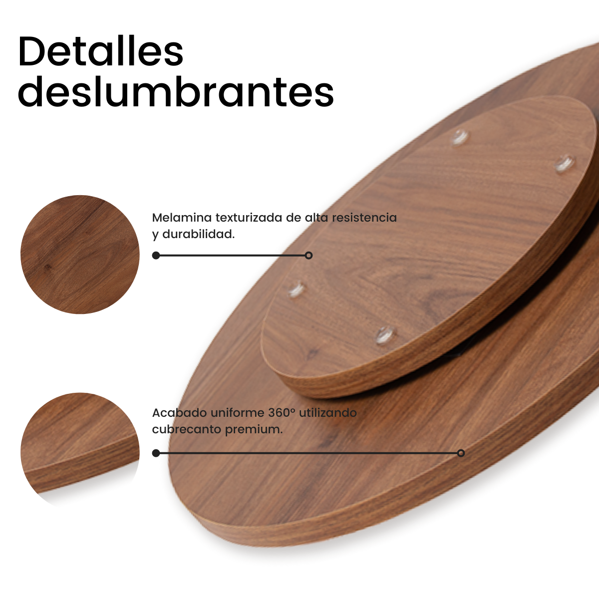 Base Giratoria para Centro de Mesa Nogal Pakán