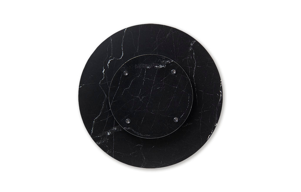 Base Giratoria para Centro de Mesa Negra Mármol