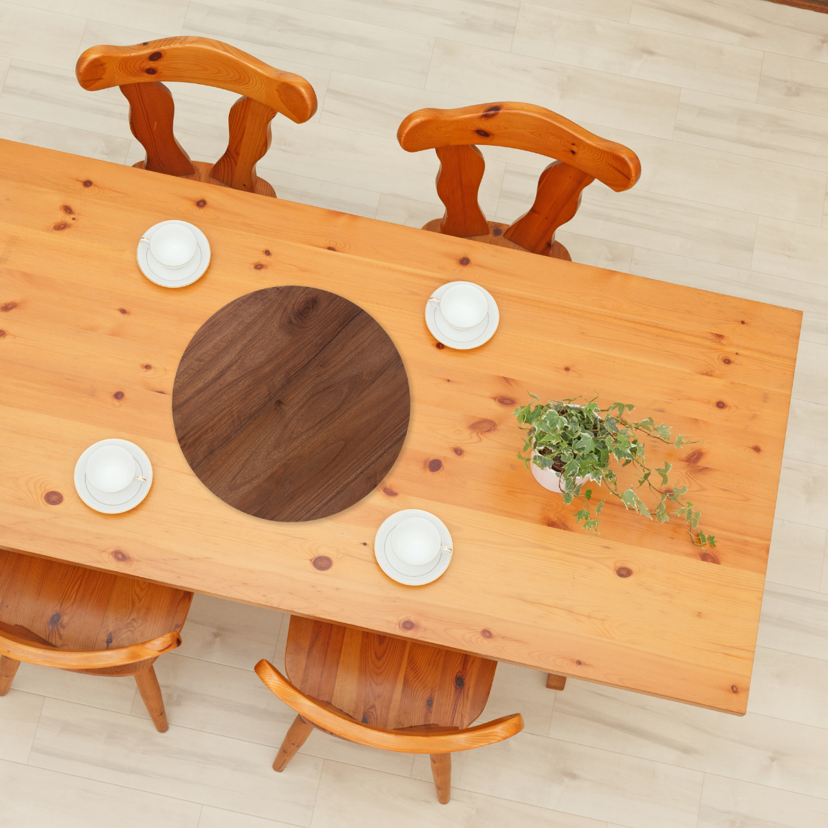 Base Giratoria para Centro de Mesa Nogal Pakán