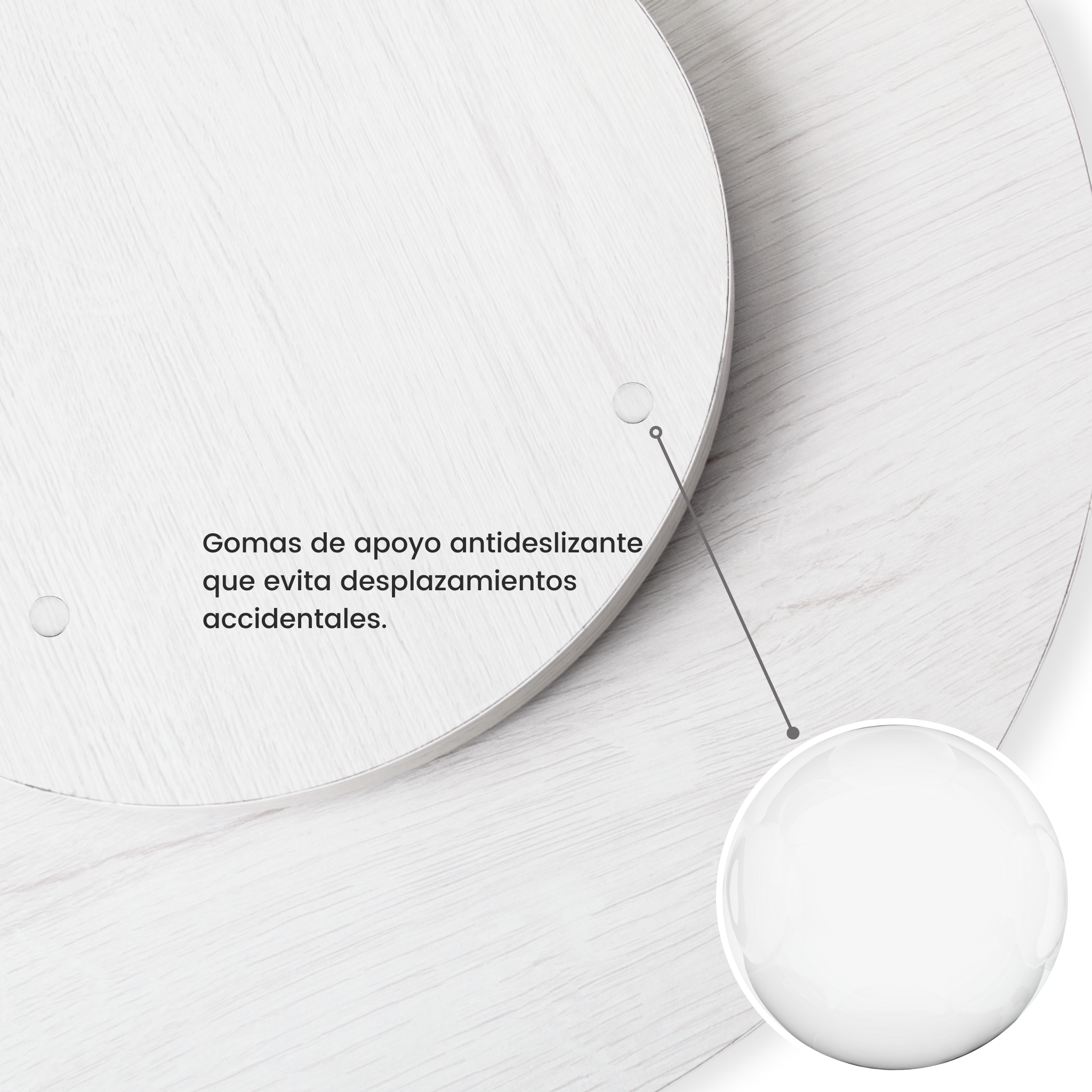 Base Giratoria para Centro de Mesa Blanco Invierno