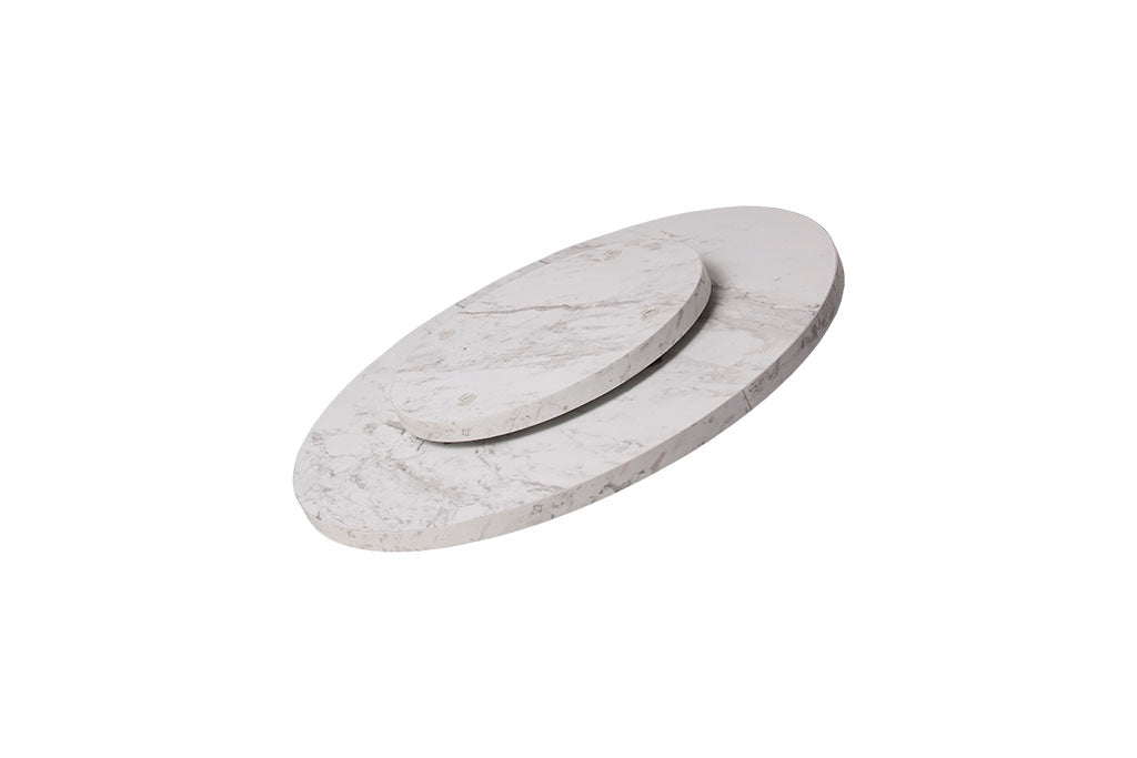 Base Giratoria para Centro de Mesa Blanco Mármol