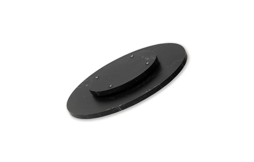 Base Giratoria para Centro de Mesa Negra Mármol